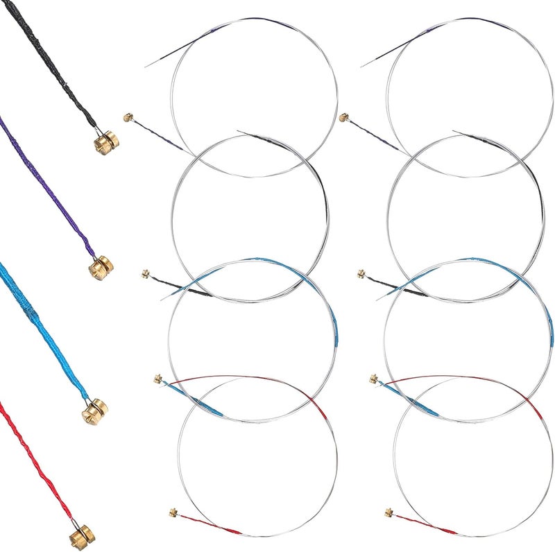 Telooco 8 Pcs Violin Strings 4/4 Full Set, Universal Steel Core Dominant Violin Strings with Copper-Plated Ball End for Instruments 4/4 3/4 1/2 1/4 Violins - Image 1